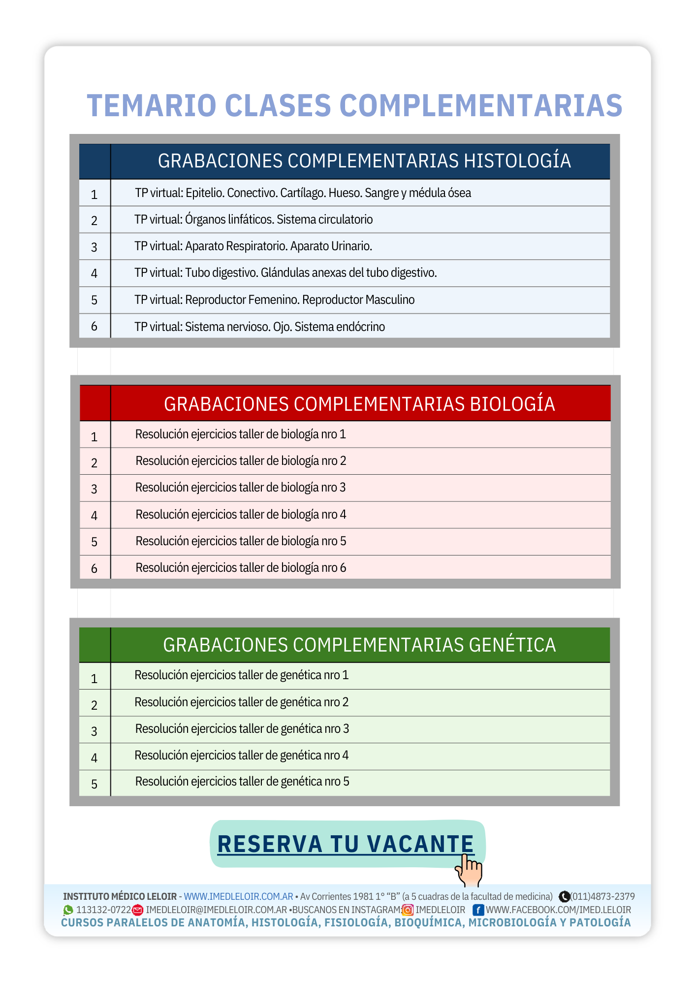 Reserva tu vacante - Histo 5