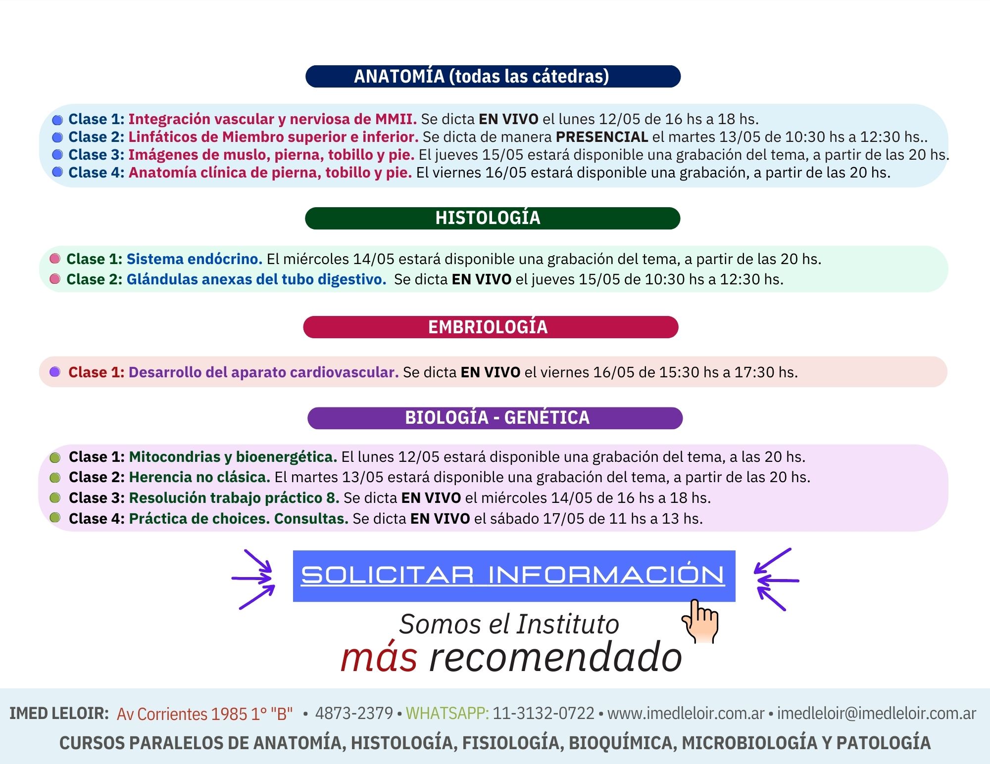 Cronograma 1° año - Con enlace