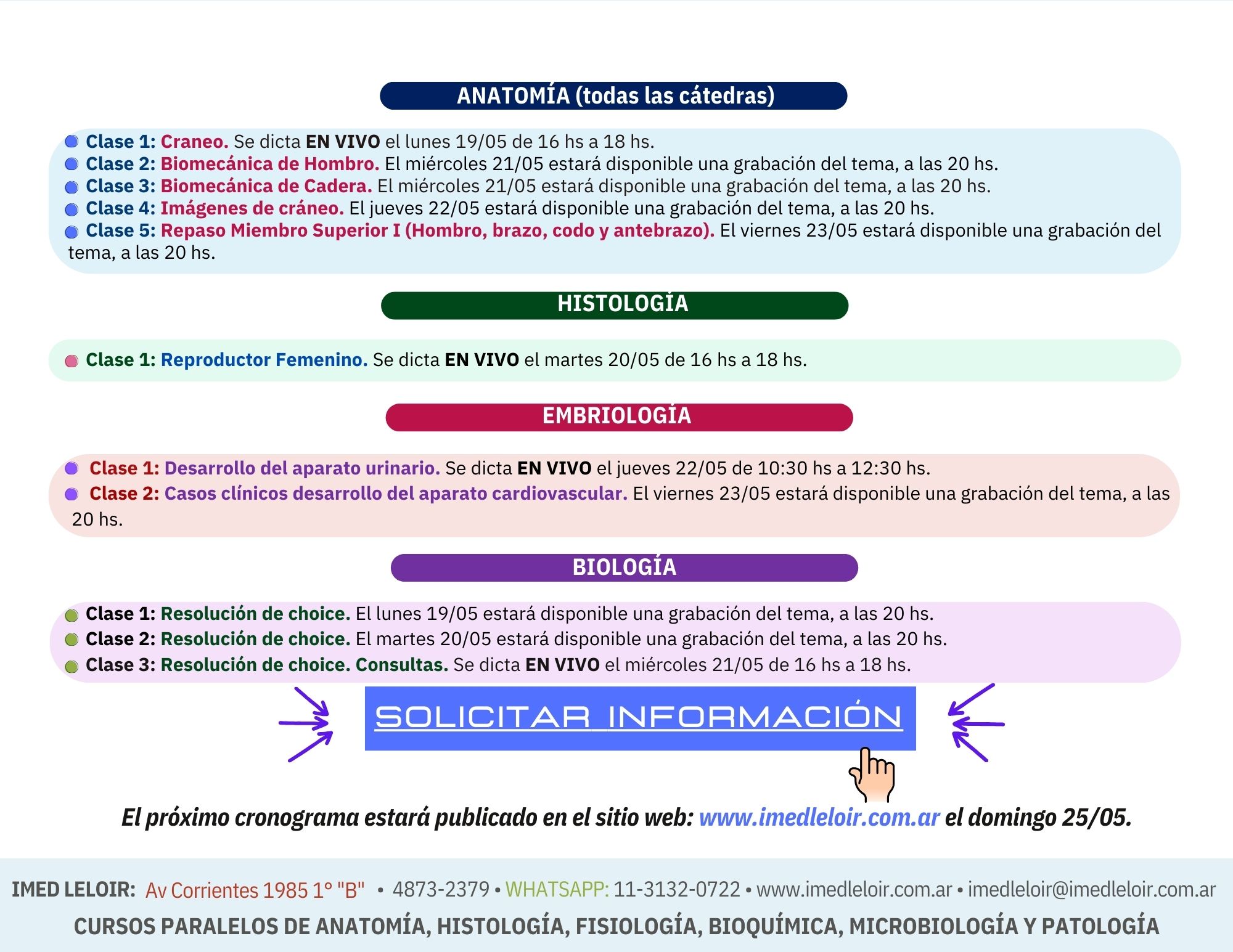 Cronograma 1° año - Con enlace
