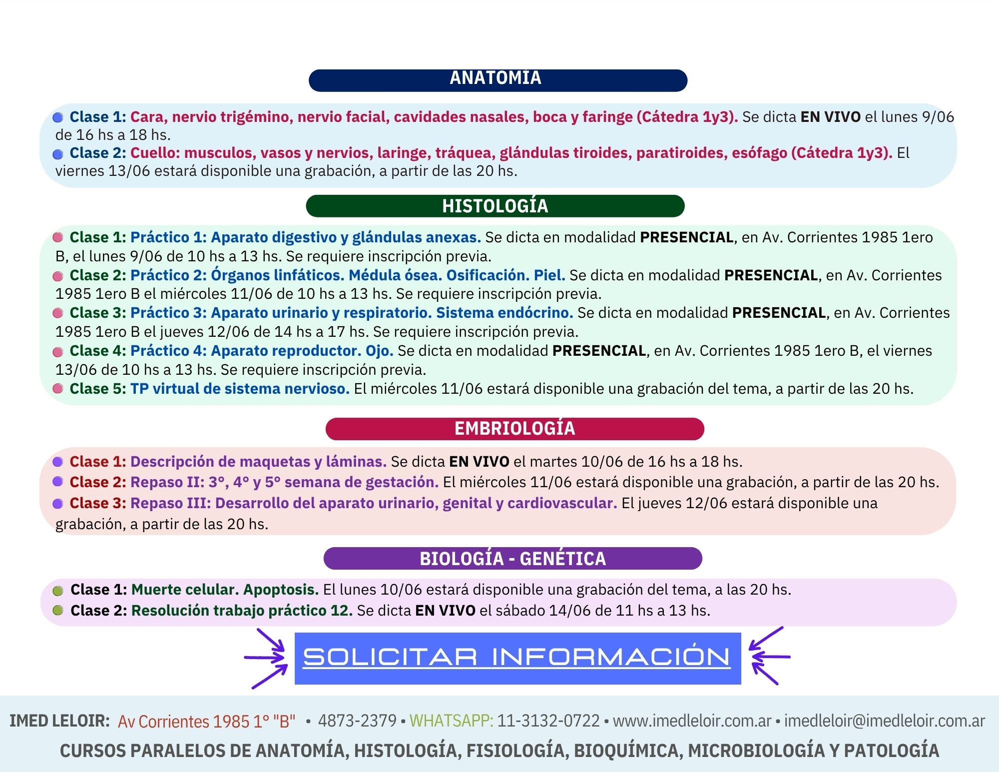 Cronograma 1° año - Con enlace
