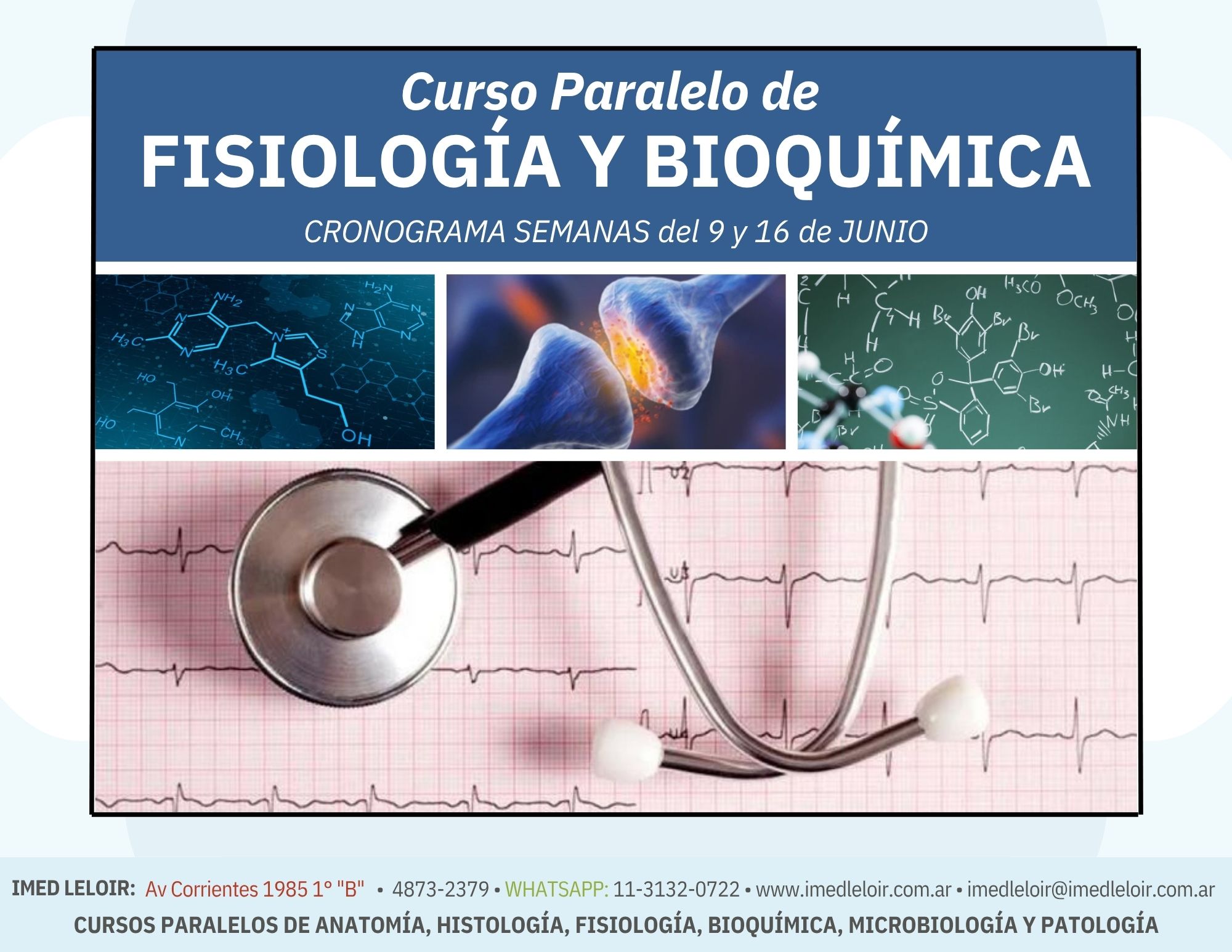 Cronograma Fisiología y Bioquímica - Hoja 1